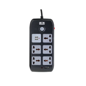 Lightwave EXT-52U Extension Socket - 3P / 5 Way + 2 USB Fast Charging (2.1A)