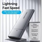 Vention M.2 NGFF SSD Enclosure USB 3.1 Gen 2, Gray Aluminum Alloy Type, KPFH0