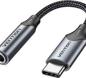 Vention USB-C to 3.5MM Earphone Jack DAC Adapter 0.1M Gray, BGMHA