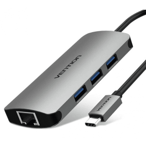 Vention Type-C to USB 3.0 + VGA + HDMI + Type-C PD 4-In-1 Docking Station