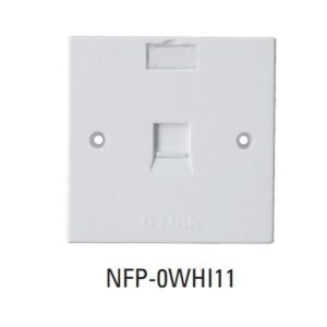 D-LINK NFP-0WHI11, Single Faceplate with Shutter & ID Plate (White),NFP-0WHI11