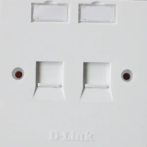D-LINK NFP-0WHI21, Dual Faceplate with Shutter & ID Plate (White),NFP-0WHI21