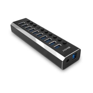 Vention 7-Port USB 3.0 Hub with Individual Power Switches and DC Power Adapter, CHXB0-EU